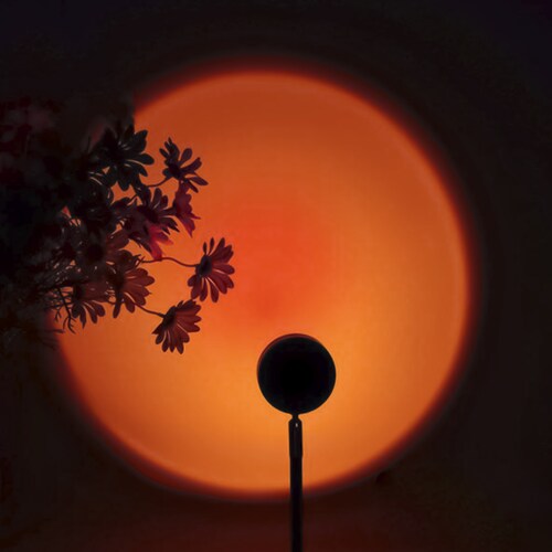 Lampara de ambiente  luces led 180 sunset rojo