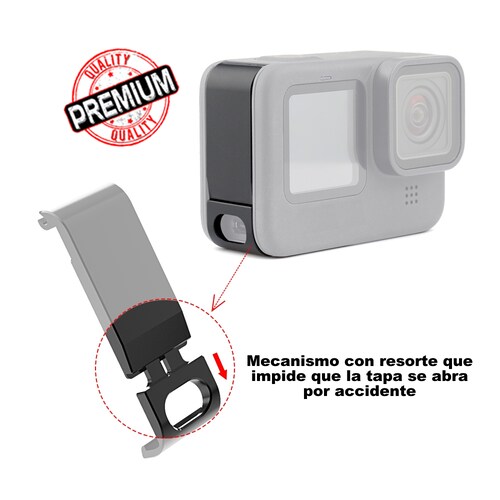 Tapa Lateral Aluminio Compatible GoPro Hero 11 10 9 Black