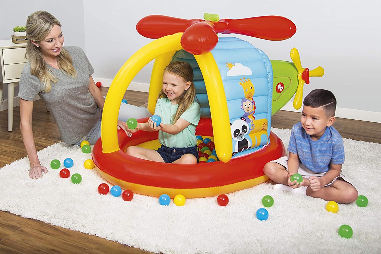 Alberca Inflable Bestway Helicoptero Pelotas Fisher Price