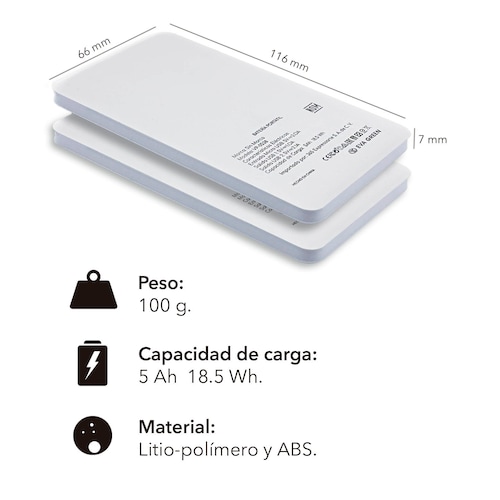 Power Bank 500 mAh PEANUTS Snoopy Batería Externa Portátil 2 USB VG-0538-10 Ideal para Regalo