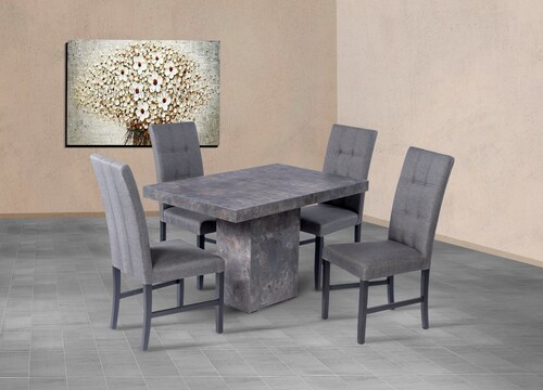 Antecomedor 4 Sillas Leany Gris - Kessa.