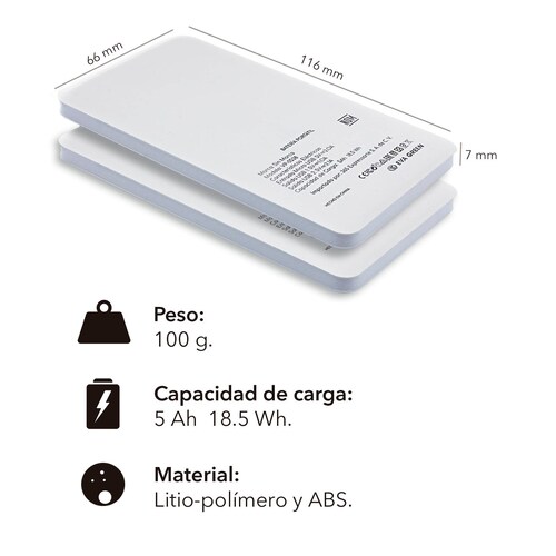 Power Bank 5000mAh Pantera Rosa Batería Externa Portátil 2 USB VG-PB-S-01-PK Ideal para Regalo