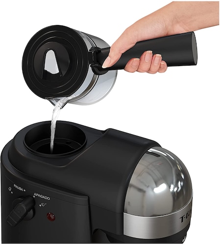 Cafetera Espresseria T-fal EX1728MX 4 tazas negra ORT2**
