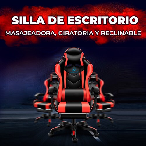 Silla Gamer Gaming Diseño Racing Video Juegos Oficina - Masaje 7 Posiciones Diferentes