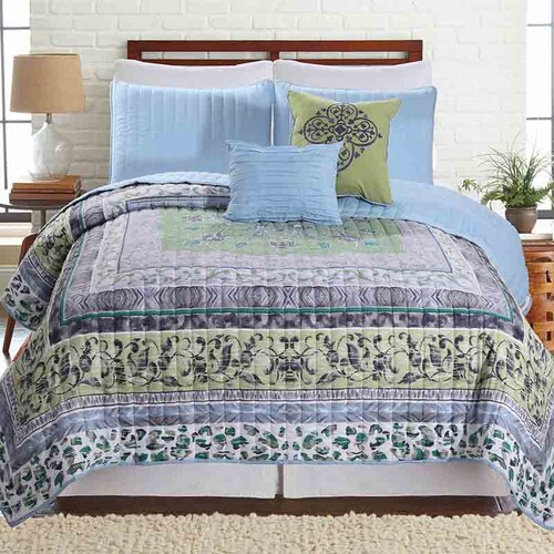 Set de sobrecama- colcha de verano Sattika, 5 pzas Queen Size