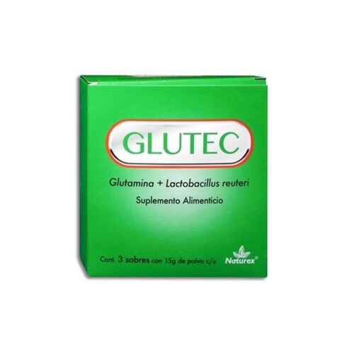 Glutec 3 Sobres 15G Glutamina + Lactobacillus Reuteri De Polvo Naturex 