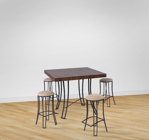 Desayunador 4 Bancos Luna Nogal - Kessa.