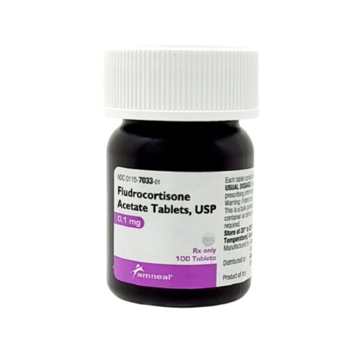 Fludrocortisone Acetate 100 Tabletas 0.1 Mg Amneal 