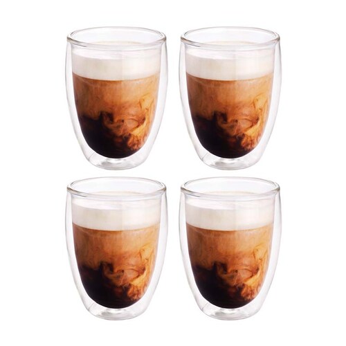 Vasos De Vidrio Con Doble Pared De Cristal Para Café/ 4 Pz/ 360ml