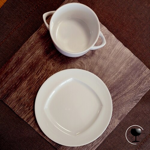 Juego De Tazón Consomé Con Asas +  Plato - Schonwald