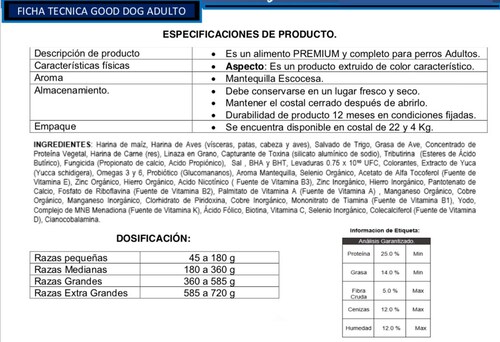 Croqueta Good Dog, Alimento Premium Perro Cachorro 20 kgs.