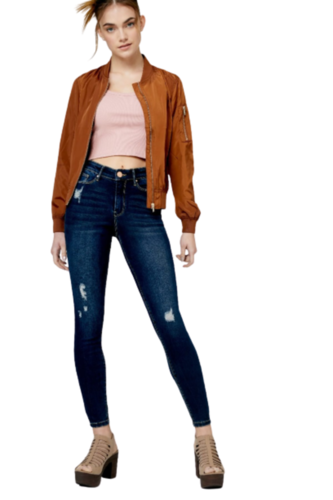 Jeans casuales marca Atmosphere DNM para mujer, color azul índigo, mod. 173543