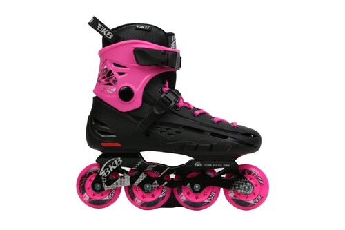 Patines Flying Eagle modelo BKB color negro con rosa talla 22 / 23