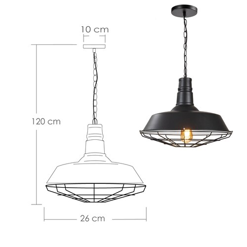 Lampara de techo colgante de aluminio decorativa para plantas moderno y minimalista (no incluye planta)