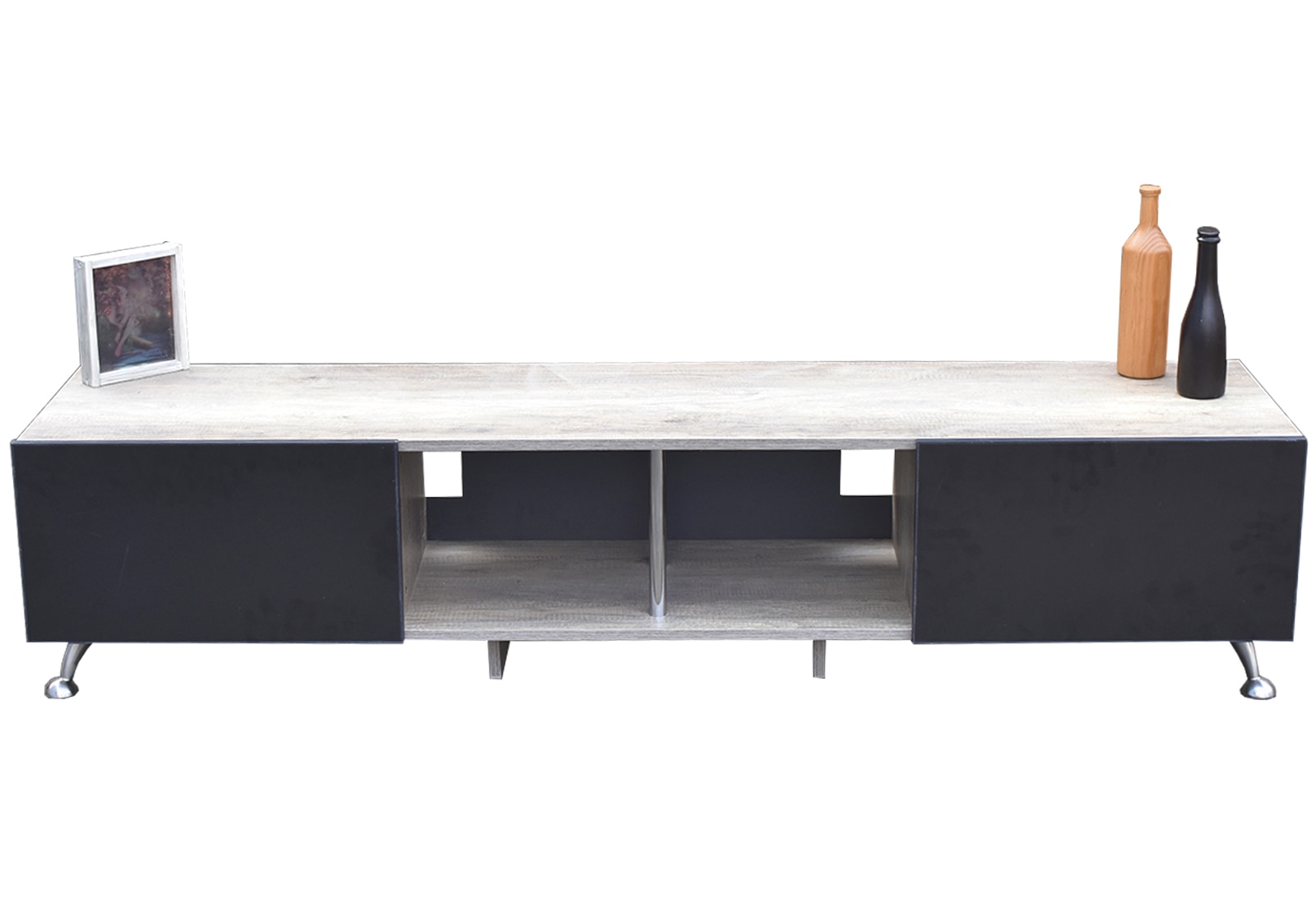  Mueble para TV de77" London 1.80 mts Minimalista y Moderno  Hogare Rustik Wood Negro
