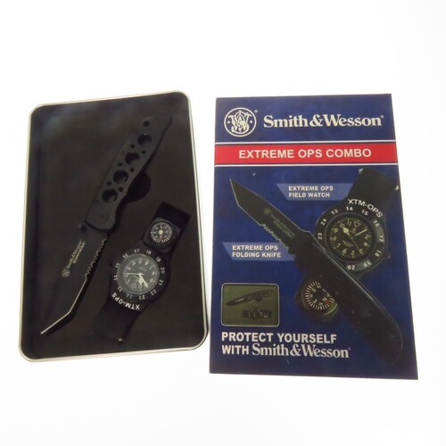 Swwso2 Smith & Wesson Extreme Ops Combo Navaja Y Reloj
