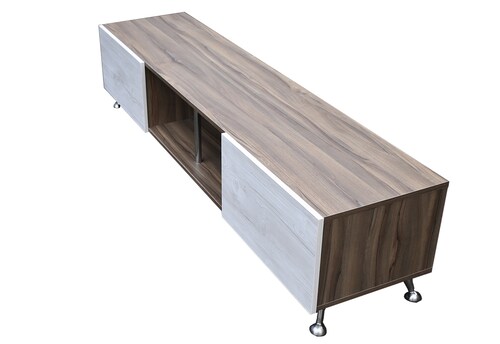  Mueble para TV de 90" London 200 mts Elegante e Inteligente  Hogare Parota Blanco 