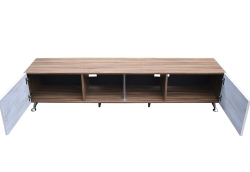  Mueble para TV de 90" London 200 mts Elegante e Inteligente  Hogare Parota Blanco 