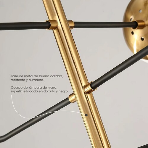 Lampara de techo estilo industrial Lámpara de araña sputnik 8 luces