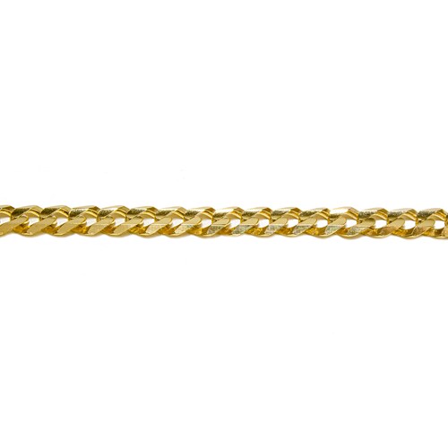 Cadena Tejido Barbado/cubano Oro 14 Kilates 60 Centímetros..