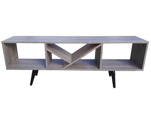 Rack Centro De Entretenimiento Smart Hogare, Para Tv 55 Inteligente y Moderno Gris Storm 