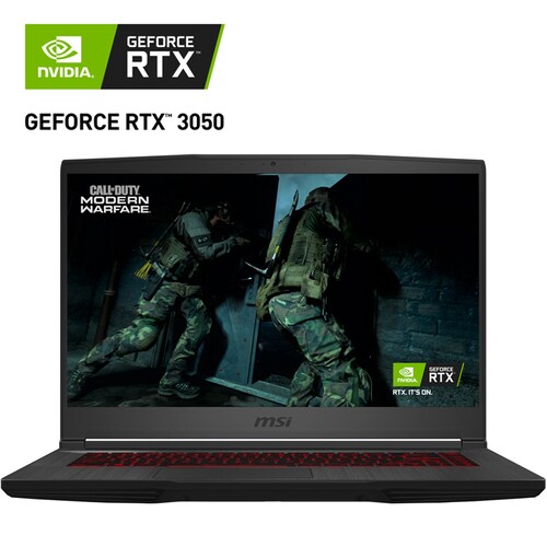 Laptop Gamer MSI GF63 Thin GeForce RTX 3050 Core I5 11400H 16GB SSD 512GB 15.6 