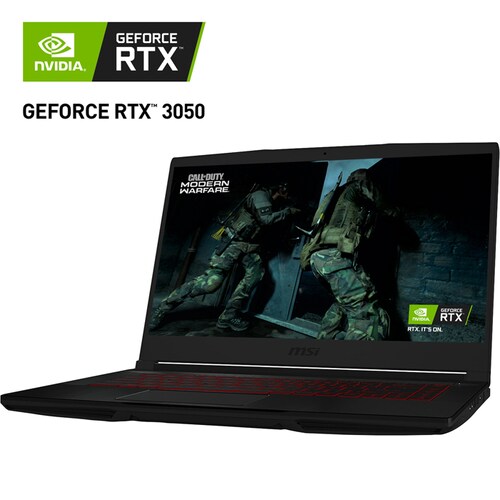 Laptop Gamer MSI GF63 Thin GeForce RTX 3050 Core I5 11400H 16GB SSD 512GB 15.6 