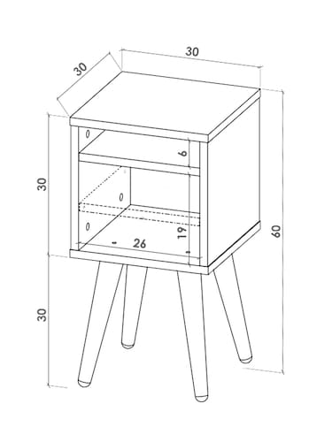 Buro Estilo Moderno, Hogare, Mesita De Noche Mesa Buró, Practico y Moderno Blanco Nordico