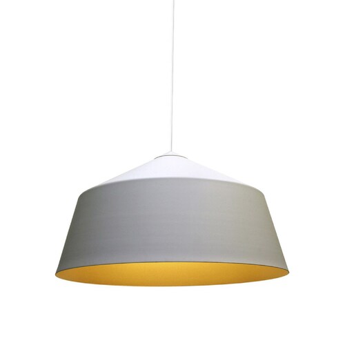 Lampara de techo colgante decorativa estilo nórdico 42 cm de diámetro Blanco con dorado