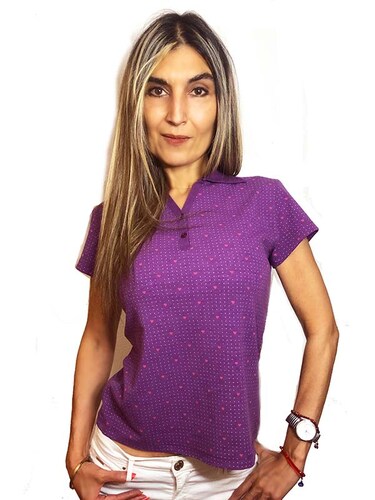 Playera Tipo Polo para mujer. Diseño casual