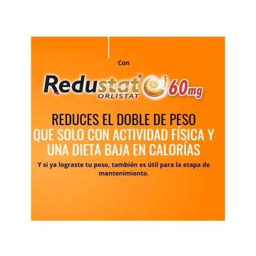 Redustat Orlistat 60 Mg Con 90 Cápsulas Pérdida De Peso