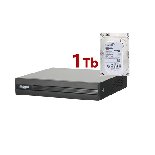 Dvr Grabador Dahua 8 Canales XVR1B08 Pentahibrido 1080p Full HD INCLUYE Disco de 1Tb instalado.