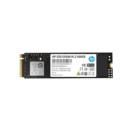 Unidad de Estado Sólido de 500 GB, HP EX900 M.2 NVMe, 2100/1500 MB/s 