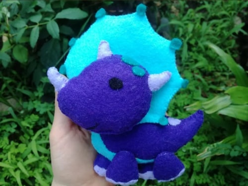 Paquete De 5 Dinosaurios De Fieltro Personalizados