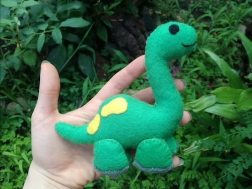 Paquete De 5 Dinosaurios De Fieltro Personalizados