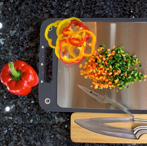 Tabla Para Picar Alimentos Grande Placa De Acero Inoxidable