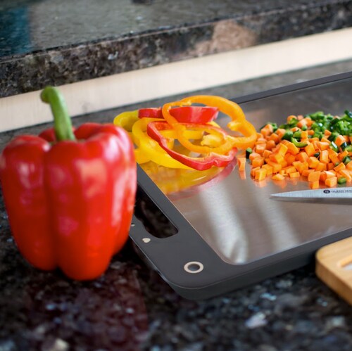 Tabla Para Picar Alimentos Grande Placa De Acero Inoxidable