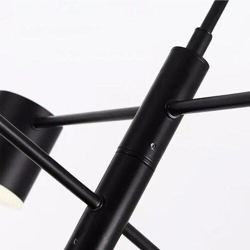 Lampara de techo estilo industrial hierro forjado negro lampara downlight 10 luces