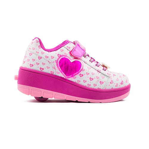 Tenis Patín Speed Roller Amor Blanco Para Niña