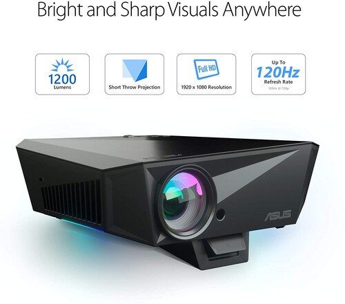 ASUS Proyector portátil 1080p Full HD LED Corto), F1 
