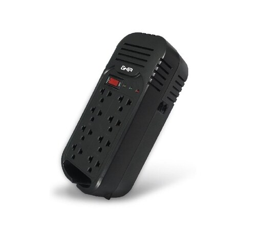 Regulador Voltaje 1300va 600w 8 Contactos Pantalla Pc Lap Casa Radio TV Cargador GVR-013