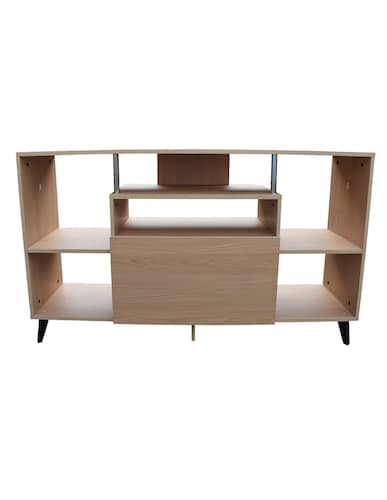 Centro De Entretenimiento Ibiza Mueble Tv Funcional Hogare Moderno e inteligente Roble