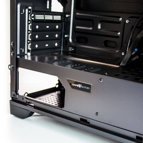 Gabinete Game Factor Csg500 Matx Red,Usb 3.0,1 Vent 120Mm S/Fte