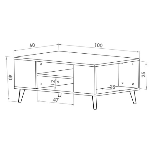 Mesa De Centro Moderna, Mesa Auxiliar, Mesa Exclusiva, Hogare, Minimalista y Resistente Chocolate