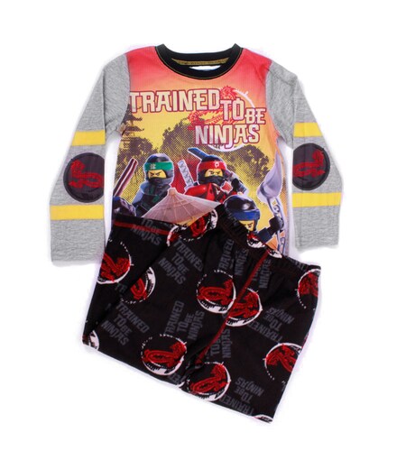 Pijama Lego Ninjago Negro Con Gris Para Niño