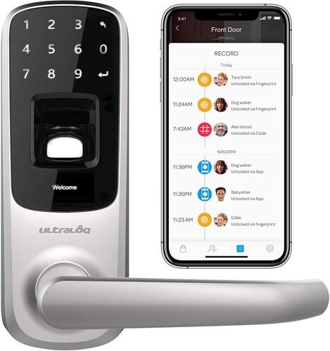 Cerradura inteligente con pantalla táctil y huella digital permitida por Bluetooth Ultraloq UL3 BT, Ultraloq UL3 BT 