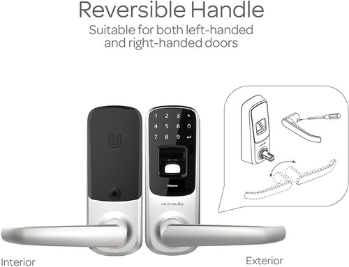 Cerradura inteligente con pantalla táctil y huella digital permitida por Bluetooth Ultraloq UL3 BT, Ultraloq UL3 BT 