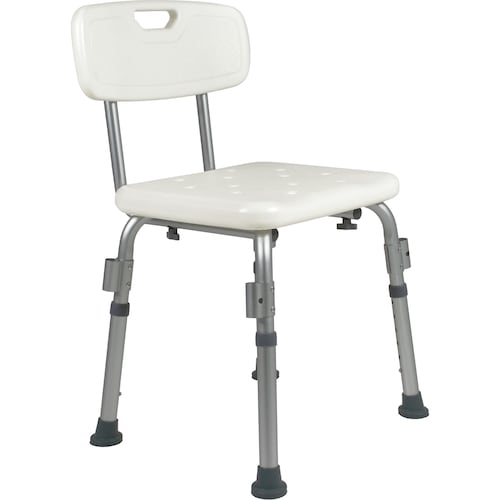 Silla para Baño Ducha Rehabilitacion Respaldo Ajustable Brazos Desmontables Banco Ergonomico