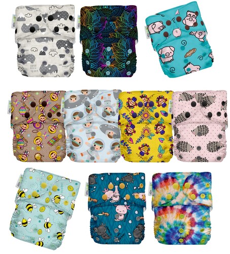 10 pack pañales de tela unitalla Ecopipo 