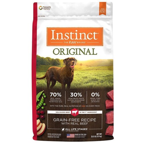 Instinct Original Receta de Res 9 kg para Perros.